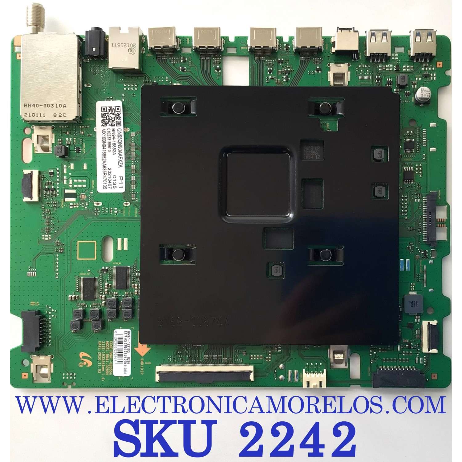 MAIN PARA SMART TV SAMSUNG QLED 4K (3840 x 2160) UHD CON HDR / NUMERO DE PARTE BN94-16852A / BN41-02855 / BN97-18210G / BN41-02855A / BN9416852A / 010233159810/ PANEL CY-TA055FLAV1H / MODELO QN55QN90AAF / QN55QN90AAFXZA / QN55QN90AAFXZA AA01